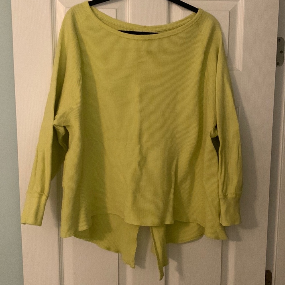 Free People waffle knit top